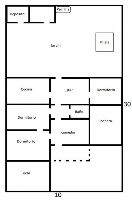  Casa americana de 5 ambientes con local en venta - Rafael Castillo