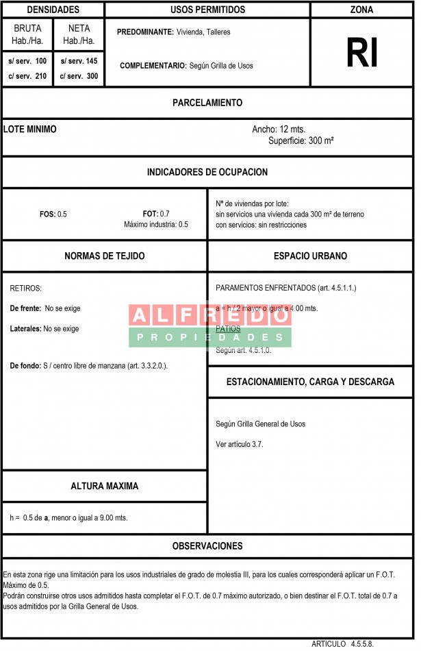 Lote en venta en Moron - En Bloque o individual